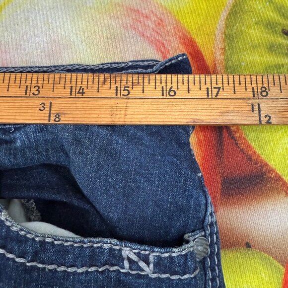 Faded Glory Mens Size W32 L34 Blue Straight Fit Denim Jeans Distressed Style - Picture 5 of 10